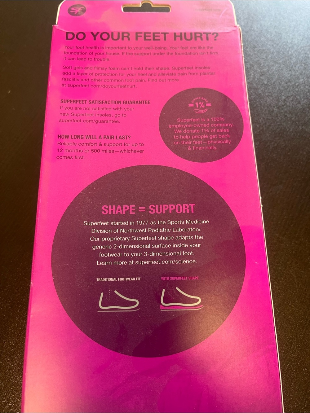Superfeet Women’s Berry Full-Length Insoles - Berry Pink - Picture 2 of 5
